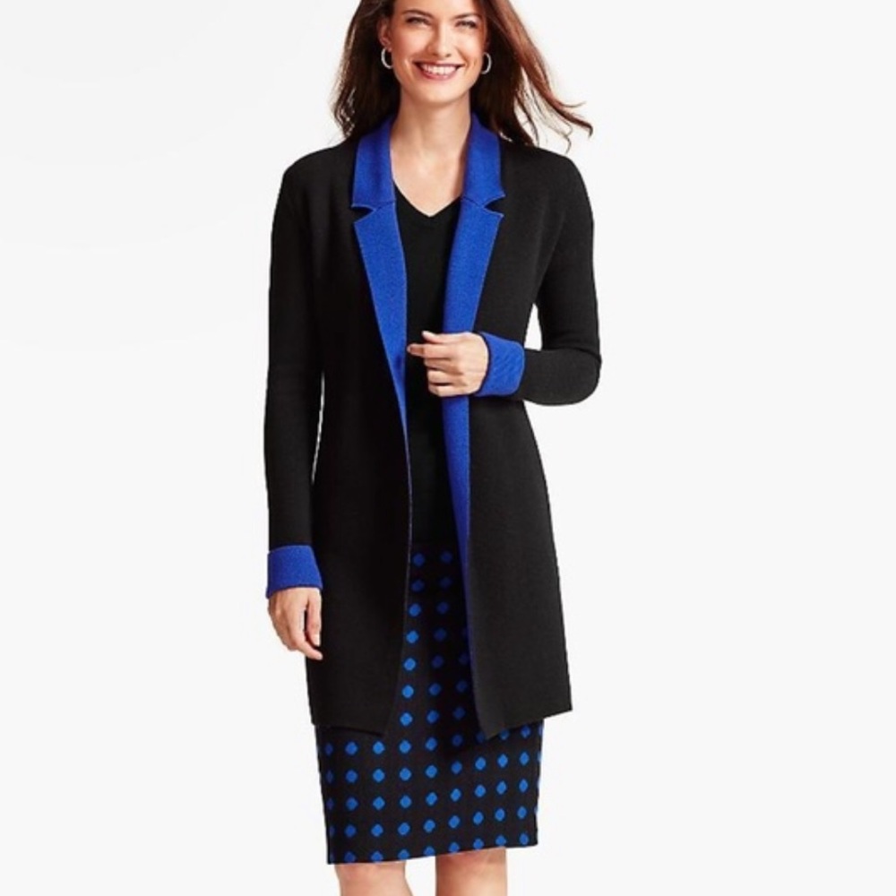 Talbots Double Face Merino Cardi Coat